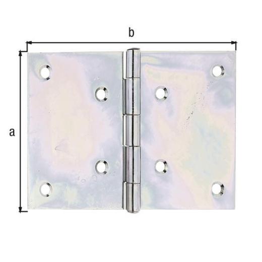 Scharnier H.100mm B.152mm S.2,0mm STA sdmverz.breit GAH | 10 Stück
