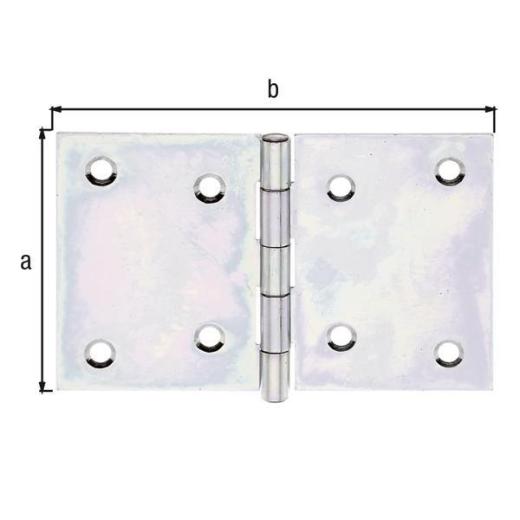 Scharnier H.81mm B.128mm S.1,5mm STA sdmverz.breit GAH | 20 Stück