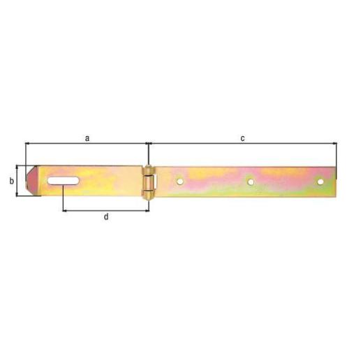 Überfalle L.210x140mm B.35mm STA galv.verz.d.pass.GAH | 10 Stück