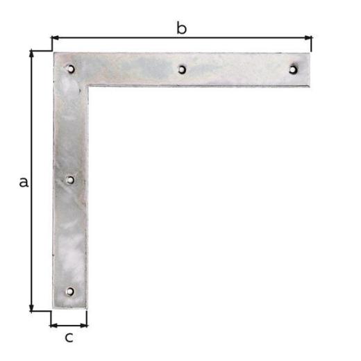 Tor-Winkel B.40mm L.300x300mm STA galv.verz.d.pass.GAH | 2 Stück