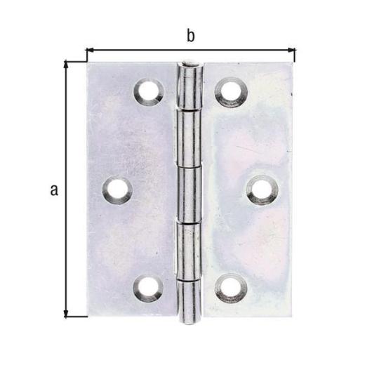 Scharnier H.70mm B.53mm S.1,25mm STA sdmverz.halbbreit GAH | 20 Stück