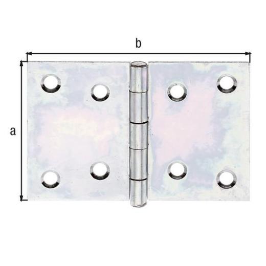 Scharnier H.60mm B.90mm S.1,25mm STA sdmverz.breit GAH | 20 Stück