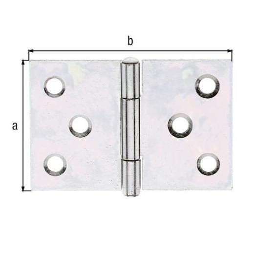 Scharnier H.40mm B.58mm S.0,9mm STA sdmverz.breit GAH | 20 Stück