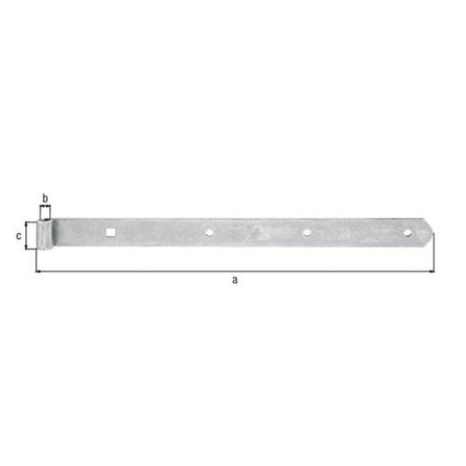 Ladenband L.400x10x30mm S.3mm STA galv.verz.d.pass.D.10mm rd GAH