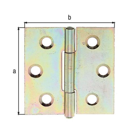 Scharnier H.38mm B.38mm S.0,75mm STA sdmverz.quad.GAH | 50 Stück
