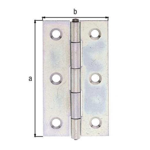 Scharnier H.70mm B.35mm S.1,0mm STA sdmverz.schmal GAH | 20 Stück