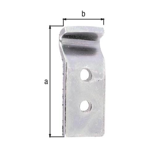 Schließhaken f.Kistenverschlüsse L.32 B.13 S.2mm STA galv.verz.d.pass.gekr.GAH | 50 Stück