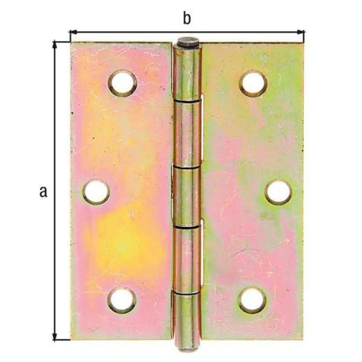 Scharnier H.80mm B.58mm S.1,5mm STA sdmverz.halbbreit GAH | 20 Stück