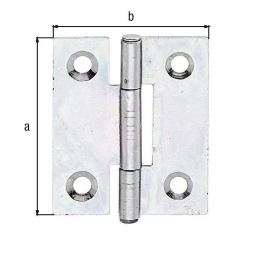 Scharnier H.100mm B.49mm S.1,25mm STA sdmverz.schmal GAH | 10 Stück