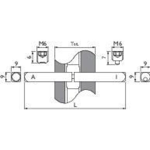 Panikstift NW-400-91 4-KT.9mm geteilter Vollstift TECWERK