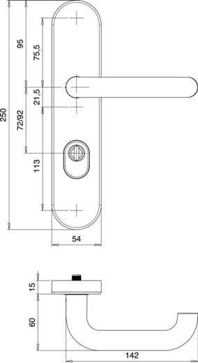 Schutzgarnitur Logo 8755/7203 Alu.F1 72mm 35-45mm EDI