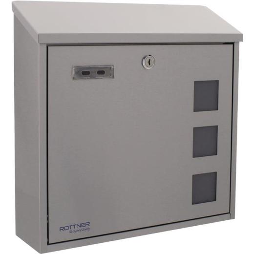 Briefkasten Muro H.360mm B.360mm T.100mm grau VA DIN C4 ROTTNER