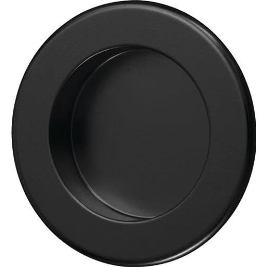 Muschelgr.Alu.schwarz pulv.rd.EL.-D.50mm HERMETA