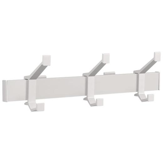 Wandgarderobe Alu.F1 ma silber 3 Hut-/Mantelhaken L.410mm