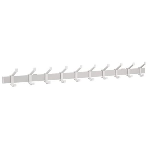 Wandgarderobe Alu.F1 ma silber 10 Hut-/Mantelhaken L.1250mm