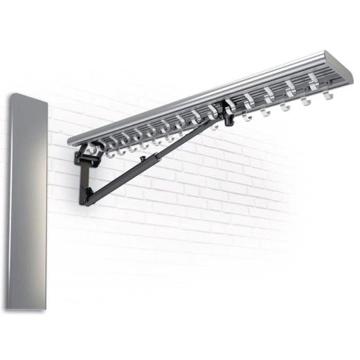 Klappgarderobe Alu.F1 naturf.30 Mantelh.L.1650mm Hakenabstand 100mm