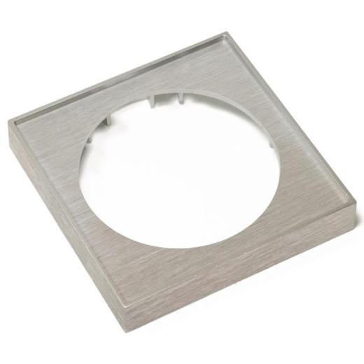 Aufbauring eck.L.67mm Edelstahloptik glatt L&S