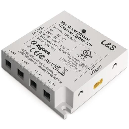 Funktionsmodul Mec Driver 1 Kanal,4 LED Ausg.12V DC L.73,6mmmm L&S