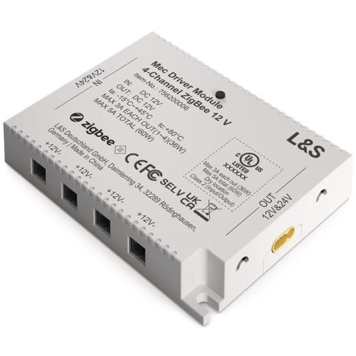 Funktionsmodul Mec Driver 4 Kanäle m.je 1 LED Ausgang 12V DC L.98,3mm L&S