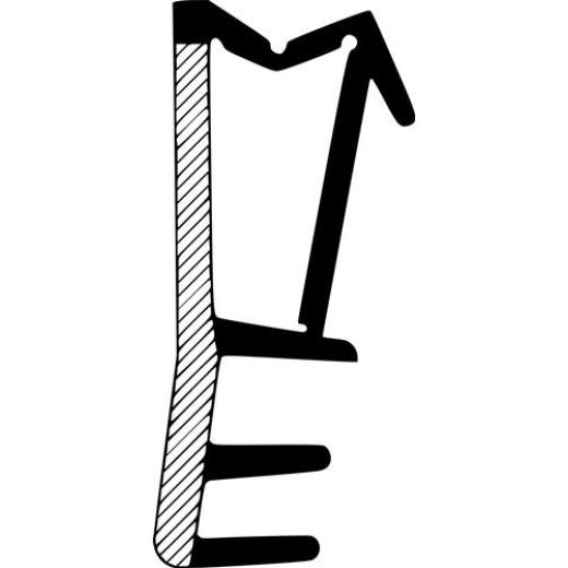 Fensterdichtung ADTPVB-1250-2K Nut 5mm Falzung 12mm schwarz TPE 25 m/Bund