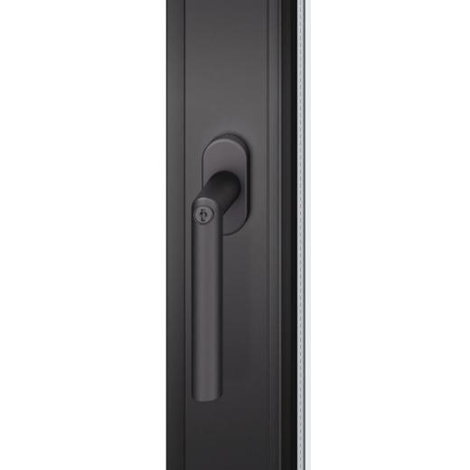 Fenstergriff 34 1076 Alu.30-35mm schwarz elox.m.Rastung FSB