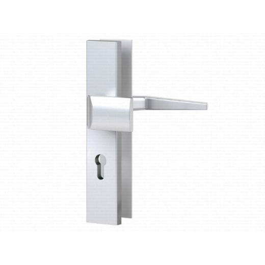 Aluminium-Vollmaterial-Schutzbeschlag, | Langschild eckig (PZ), Wechsel-Garnitur
