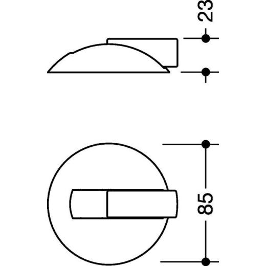 HEWI Bodentürpuffer 625B 99 D.85 mm H.22,5 mm Kunststoff 99 reinweiß ma Dübelmontage