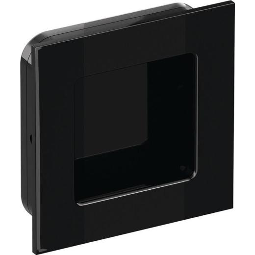 HEWI Schiebetürmuschel 544.60 PA90 tiefschwarz glänzend quad.f.HLT L.60 mm B.60 mm