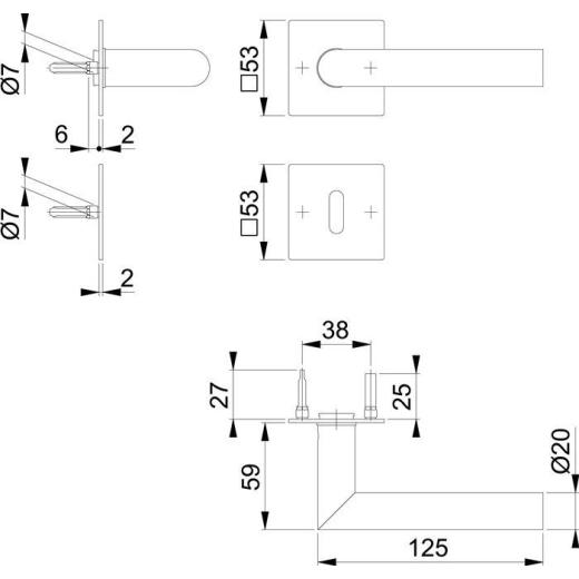 Hoppe Rosettengarnitur Amsterdam E1400Z/848N/848NS