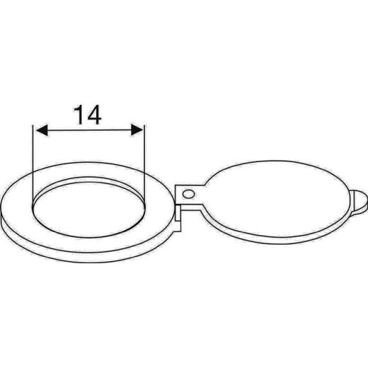 BMB Schließer f. Türspion MS verchr. Innen-D.14 mm