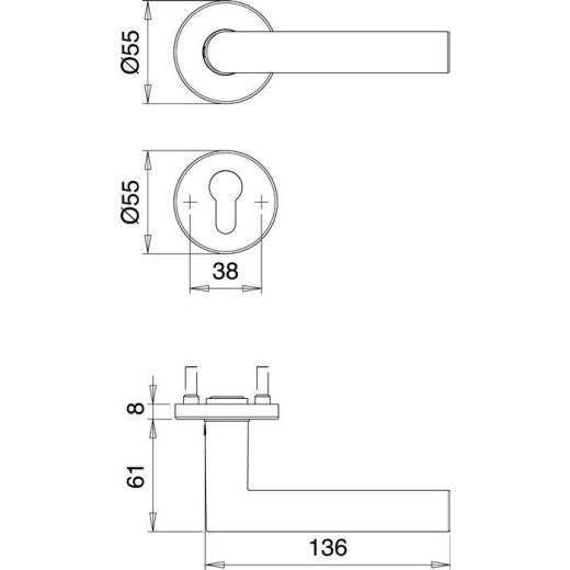 Schutzgarnitur METIS 8741/0272 VA EST 72mm 35-45mm EDI