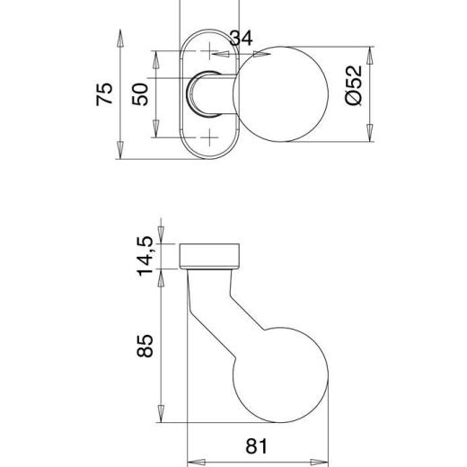 edi - Profiltürknopf 2033/4010 Material VA EST