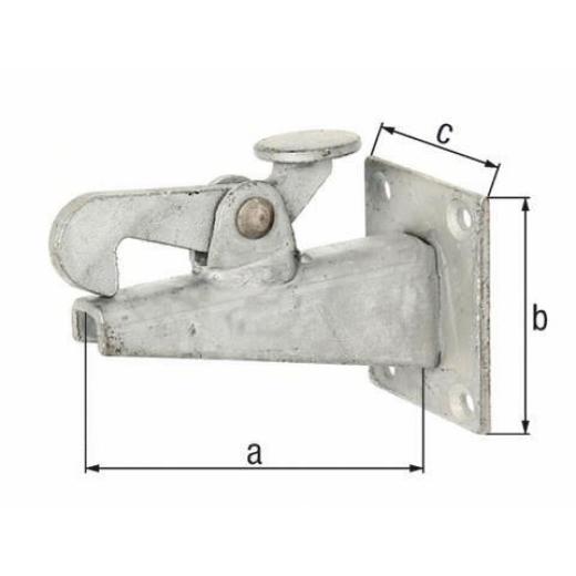 Torfeststeller 100x65x50mm STA roh TZN z. Anschr. GAH