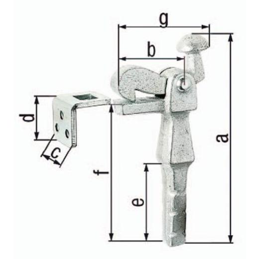 GAH - Torfeststeller Grauguss verz.6,5mm