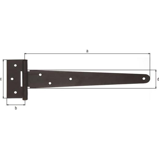 Kreuzgehänge L.294x40xB.90x46xStärke 2,5mm STA katapor. aufgetr. schw. Tauchlack | 10 Stück
