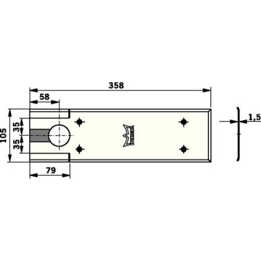 DORMAKABA - Deckplatte BTS 80/BTS 80 F/BTS 80 EMB/BTS VA feinmatt