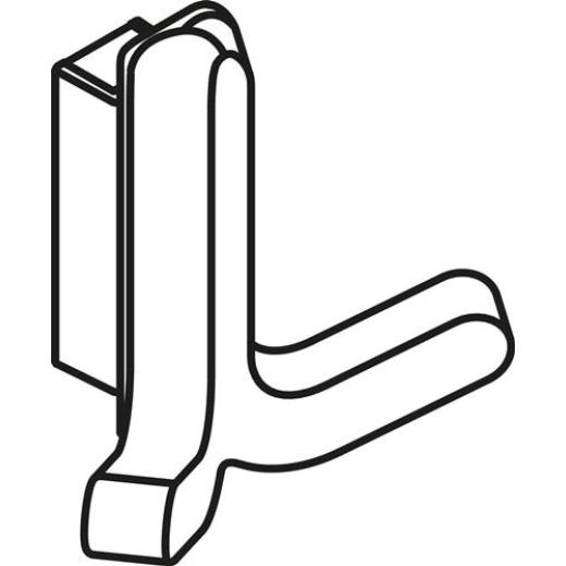 Doppelhaken Ser.477 matt,elastisch Ku.(TPU) 97 lichtgrau H.69mm HEWI