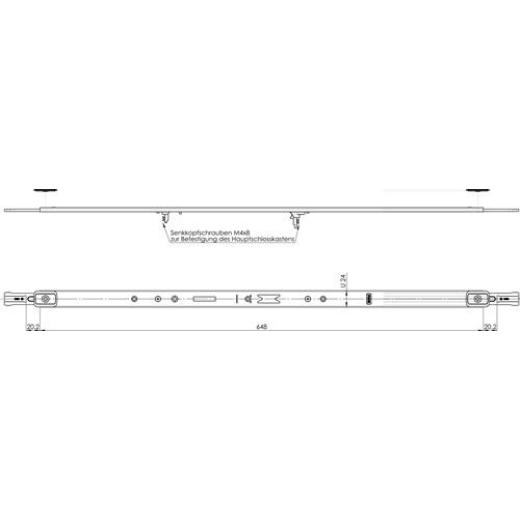 FUHR - U-Stulp Multisafe 855R U-St.24mm L.648mm Oberfläche verzinkt/Fuhrsilber STA