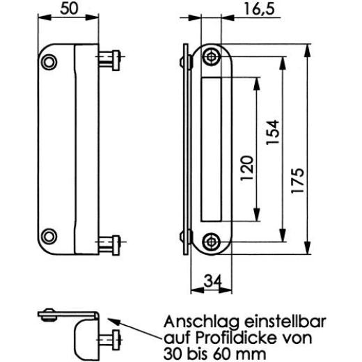 Schließkasten 145G LM z.Anschr.AMF
