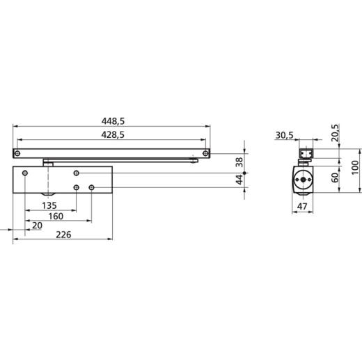 GEZE - Türschließer TS 3000 V EN 1-4 weiß 9016