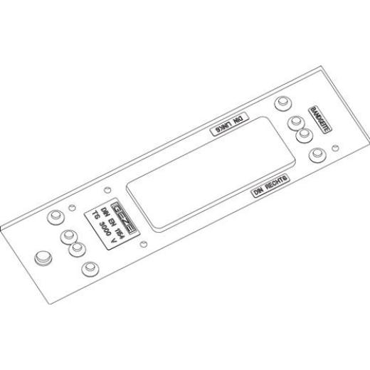 GEZE - Montagepl.weiß 9016 f.TS 3000