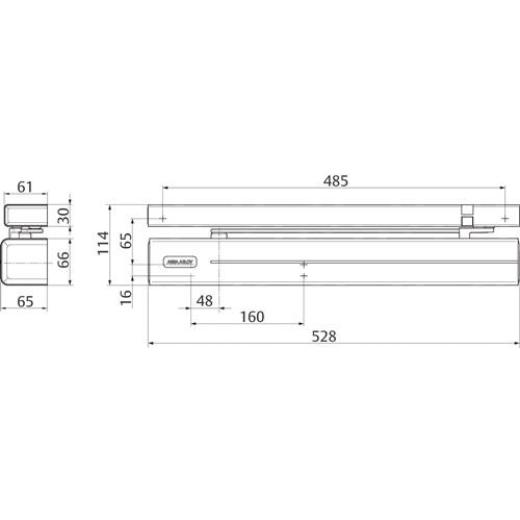 Gleits.-TS DC 700 CM Normalmont.Bands.EN 3-6 silber EN 3-6 ASSA ABLOY