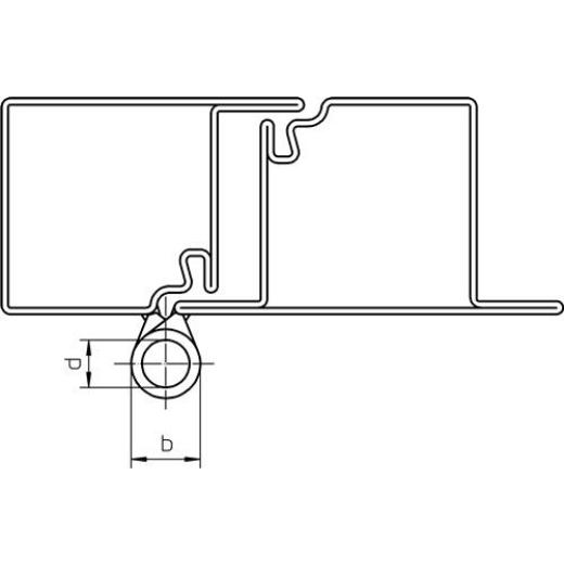 Profilrolle KO 41 Band-L.60mm STA blk Stift-Ø 6mm SIMONSWERK