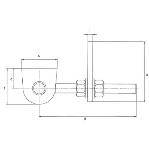 Verstellbares Torband 170x30x80x150x34x65x18x8mm STA roh Btl.GAH