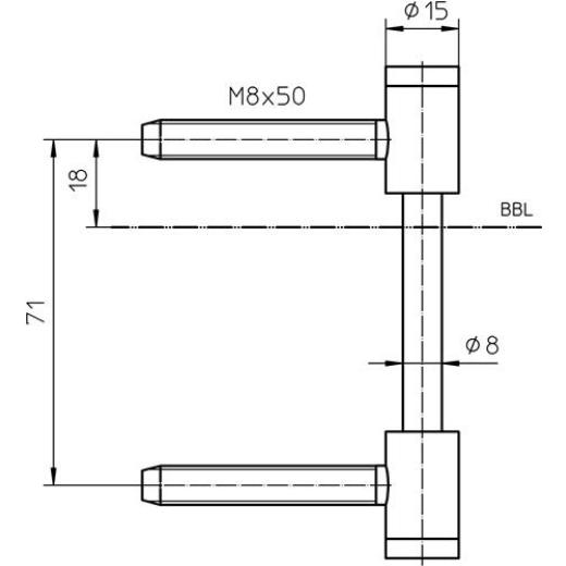 SIMONSWERK - Flügelteil V 0026 WF 3-tlg.STA vern.100 St./VE | 100 Stück