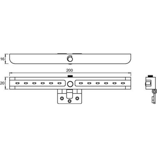 Bettanbauleuchte Space Light Neutralweiß 12 V 0,9 W Rahmenfarbe VA L&S