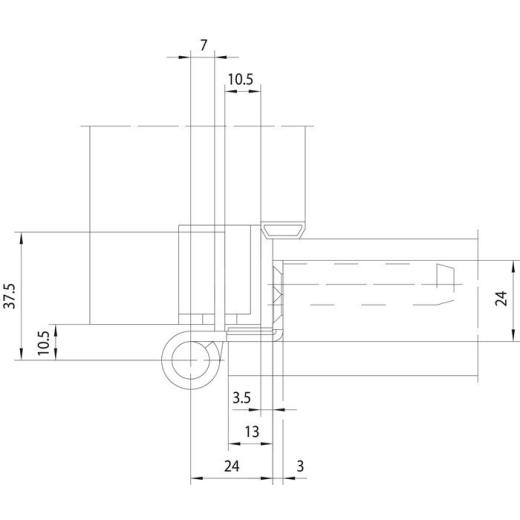 Objektband VARIANT VX 7939 VA ma geb.160kg 18mm DIN L/R gef.Tür SIMONSWERK
