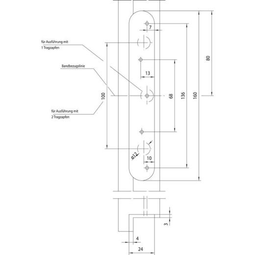Objektband VARIANT VX 7939 RAL 9005 schwarz ma (SW 107) VA DIN L/R