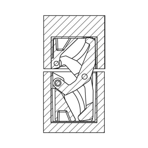 verdecktl.Objektband Hide 3D130-80 Alu.F1 Bandhöhe 130mm Bel.-W.80kg BSW