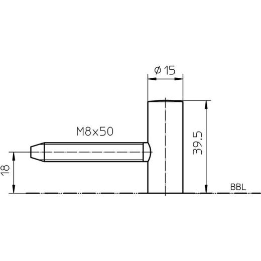 Flügelteil V 0020 2-tlg.STA verz.SIMONSWERK | 20 Stück